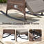 Chaise berçante inclinable et réglable en osier pour l'extérieur avec coussins et table d'appoint 2 pièces Asenpark-383554735