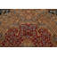 Tapis bleu marine en laine noué à la main de conception unique 1910S 12 pi 8 po x 16 pi 0 po