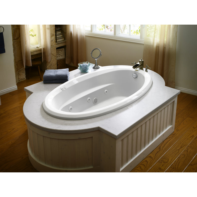 Signature® 60" x 42" Drop In Bathtub, White, Right, No