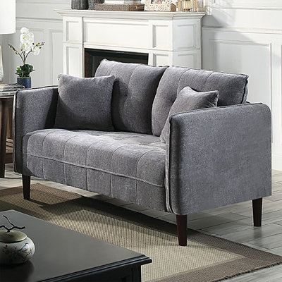 Parkines Chenille Round Arm Loveseat