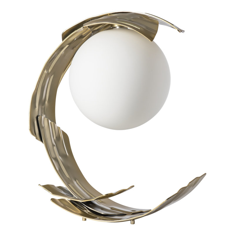 Crest Table Lamp, Modern Brass