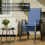 Chaises de patio empilables, tissu Textilène durable avec accoudoirs, cadre en métal robuste, chaises de salle à manger d'extérieur ergonomiques à séchage rapide pour la cour arrière et le bord de la piscine (bleu marine, 4 pièces)-109080136-126637970