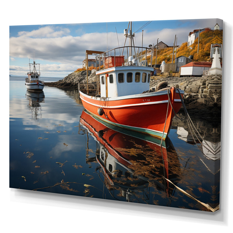 " Canada Maritime Charm ", Wrapped Canvas, 24" H x 32" W x 1" D