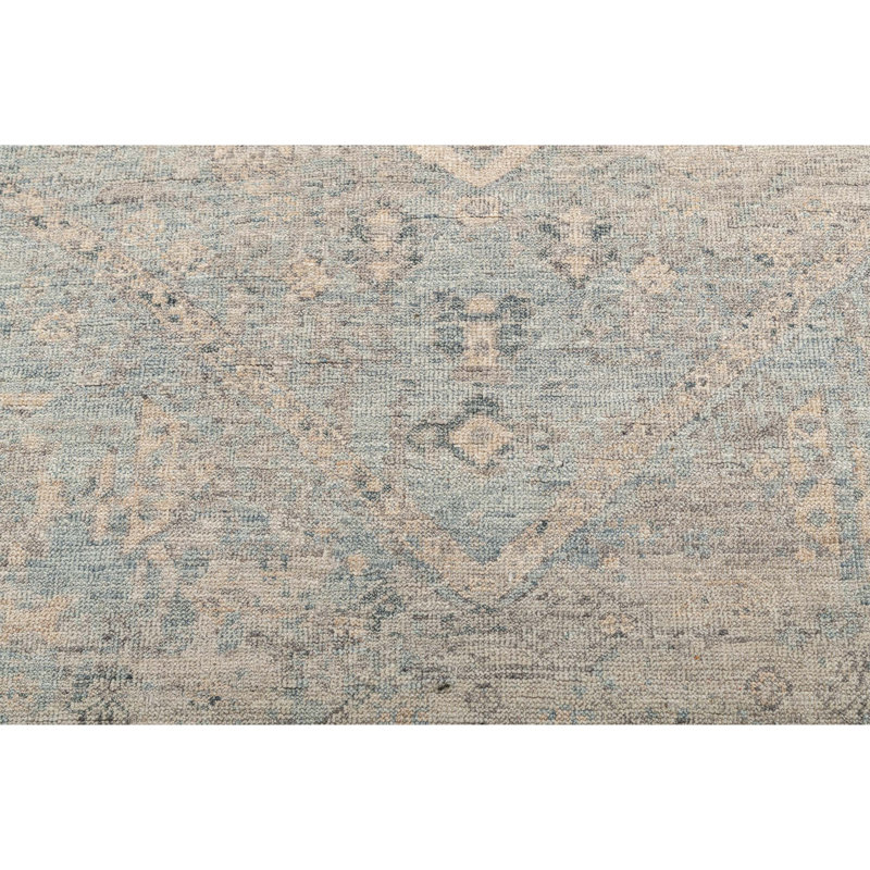 Hand Knotted Wool Oriental Area Rug in Blue/Gray, Rectangle 10' x 14'