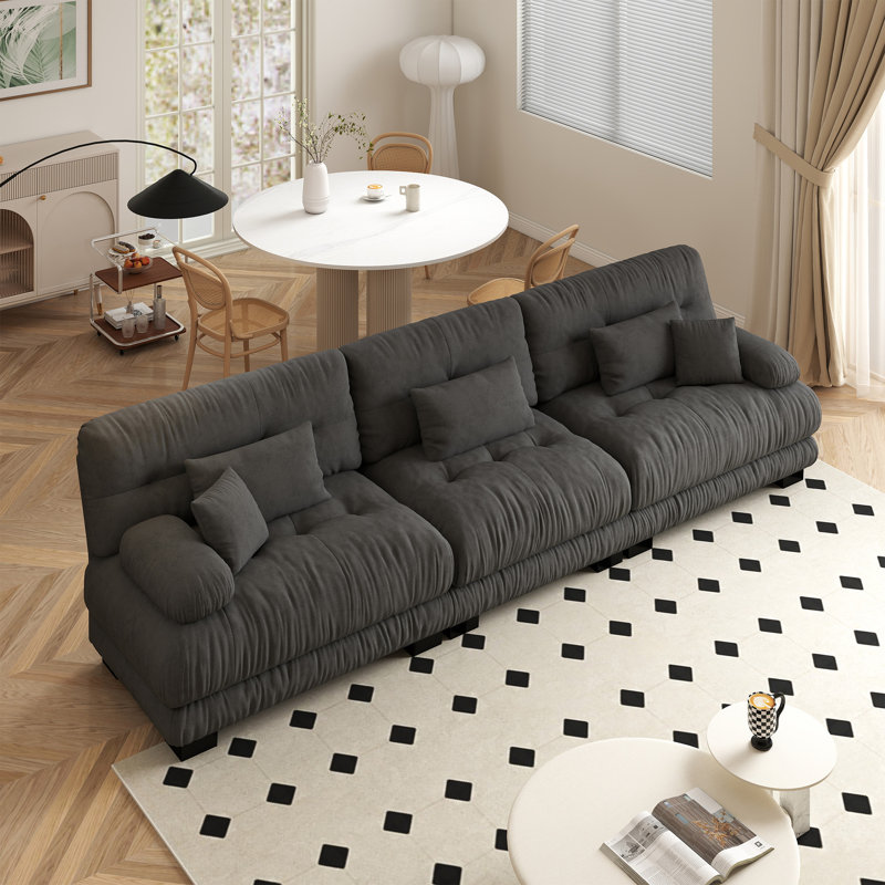 Canapé modulaire modulaire Cloud, sièges modulaires à 3 places pour salon, Gris