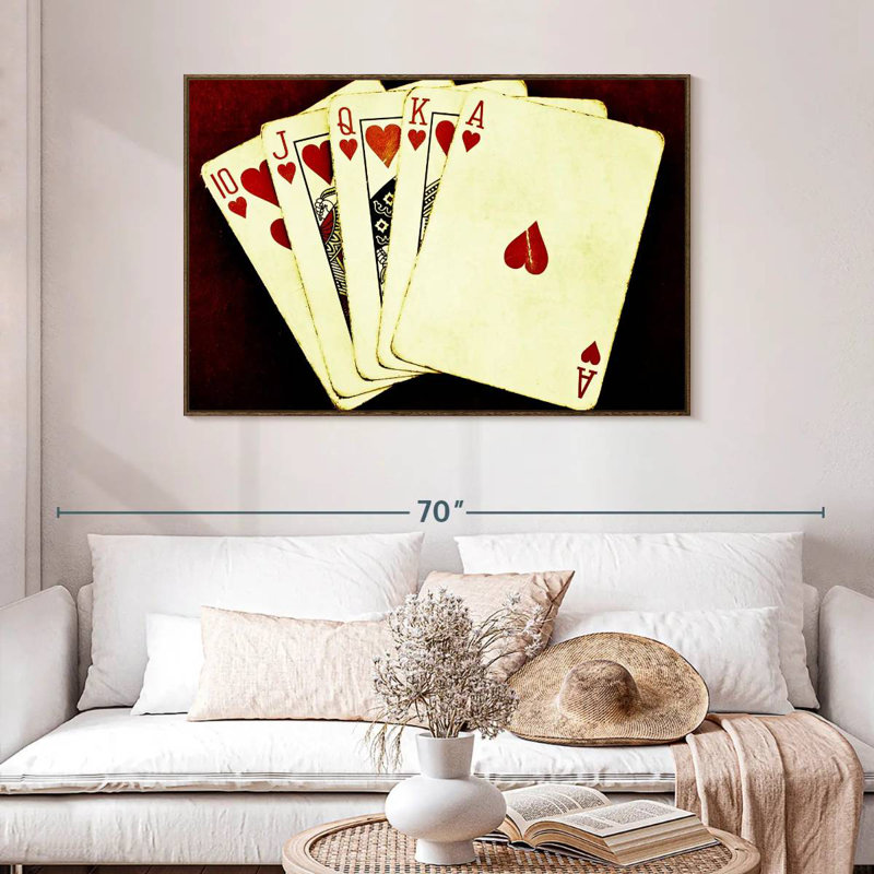 Quinte royale, 46 po x 31 po, Cadre flottant noyer