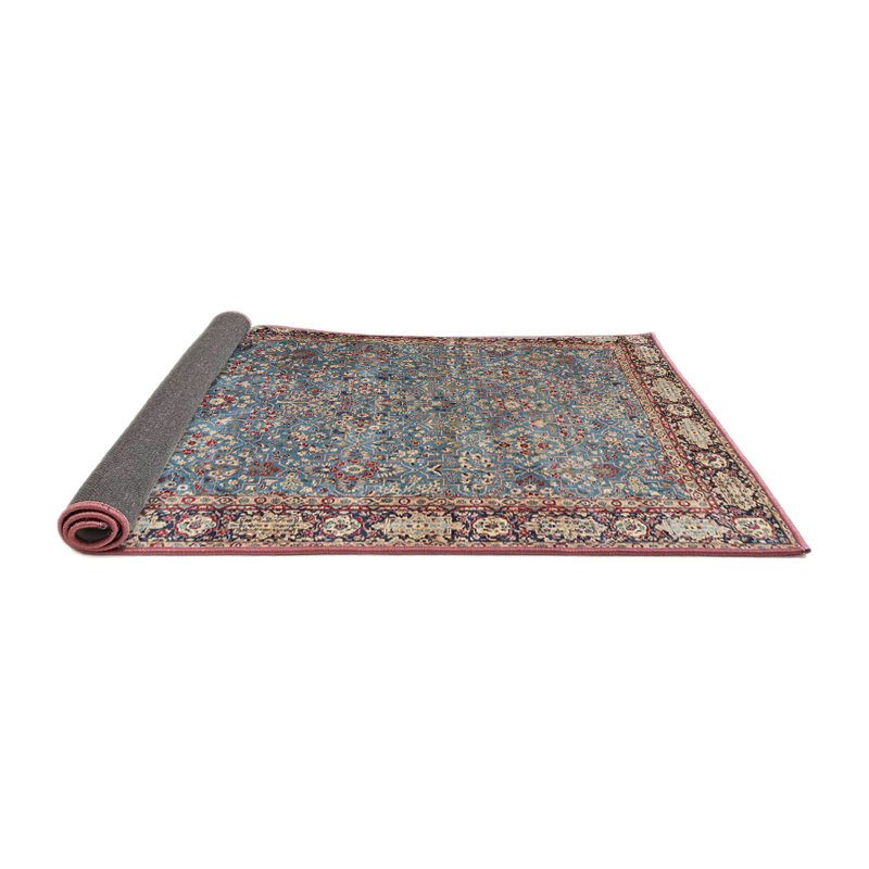 Tapis oriental beige / bleu / brun, Rond 3 pi