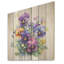 Mauve Pansy Poise II - Pensées sur bois-1001761646