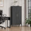 Armoire de cuisine polyvalente tout en acier avec tablettes réglables et fermeture magnétique sécurisée-581126310