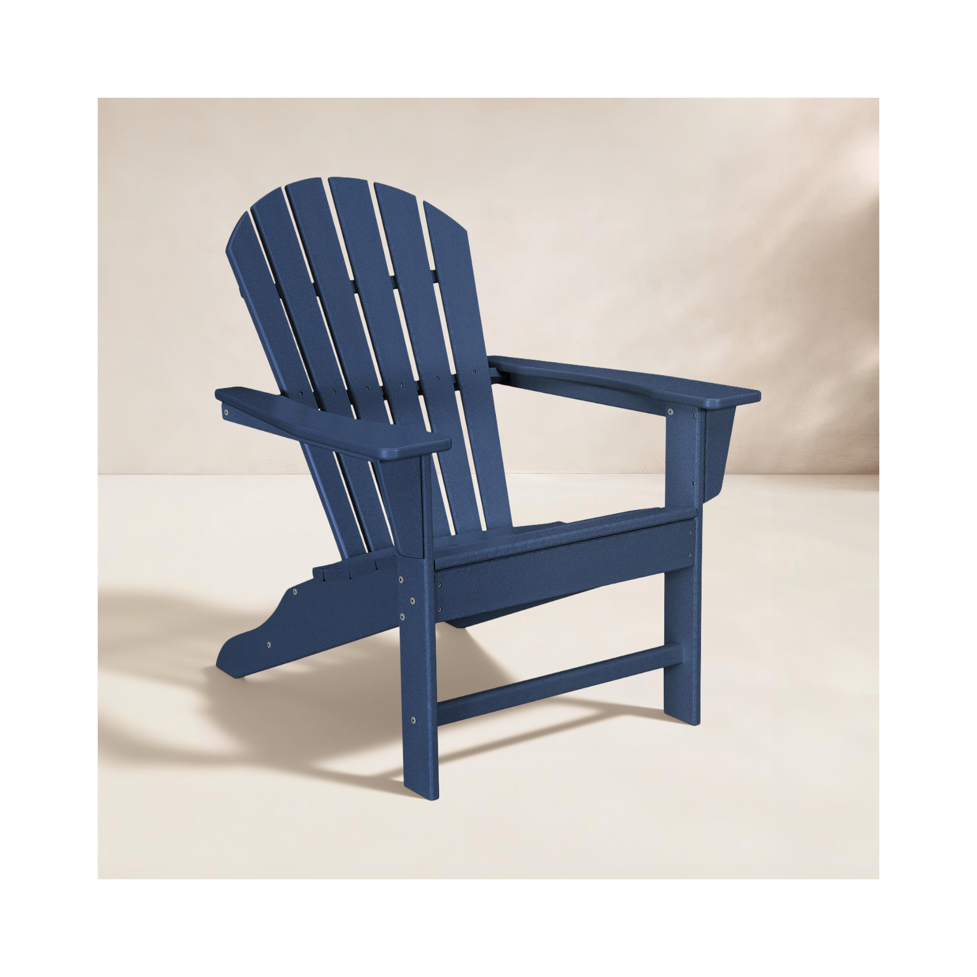 POLYWOOD South Beach Outdoor Adirondack Chair, Navy