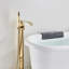 Lau 1 Handle Floor Waterfall Faucet Bath Filler with Diverter