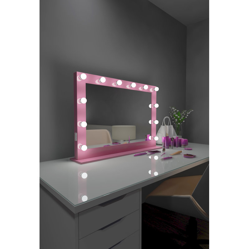 Hollywood Flat Floor Mirror, Pink, 6000