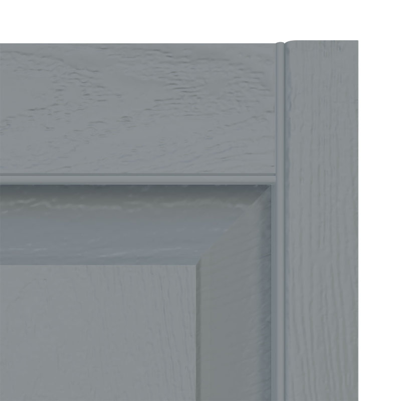 Builders Edge, deux panneaux égaux standards, volet à panneau surélevé simple, 14 ¾ po, 71 po, Platine