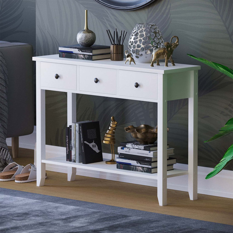 Annam Console Table, 74cm H x 100cm W x 30cm D, White