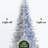 7.5Ft Pre-Lit Cool White Lights Silver Full Artificial Christmas Tree