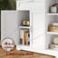 Buffet buffet, armoire de rangement avec tiroir et 3 portes, armoire de plancher avec tablette réglable, armoire d'appoint pour la cuisine, le salon, le couloir, blanc