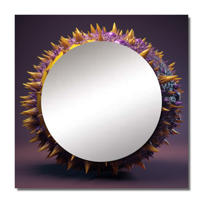 Lauree - Abstract Spirals Square Mirror For Wall Art Decor