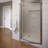 Armon 26.63'' - 28'' W x 66'' H Pivot Semi-Frameless Shower Door with Pattern Glass-14170872-17243221