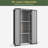 Outdoor Storage Cabinet Metal Garden Shed With 2 Adjustable Shelves 3 Layer Indoor& Outdoor Waterproof Vertical Storage Shed-118658549