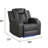 Luxurious Faux Leather Power Recliner Chair With LED Lights And USB Charging For Modern Comfort And Convenience-2092707930