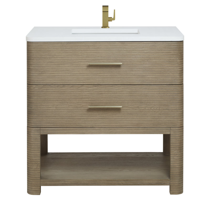 Lucian 36'' W Single Vanity, White Zeus