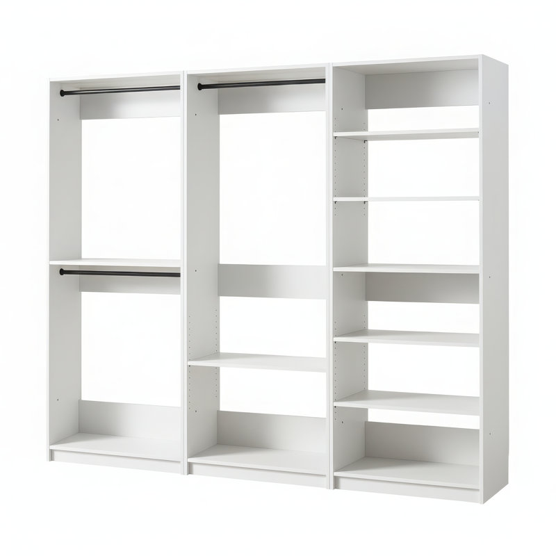 Kalinikos Freestanding Walk in Wood Closet System, White