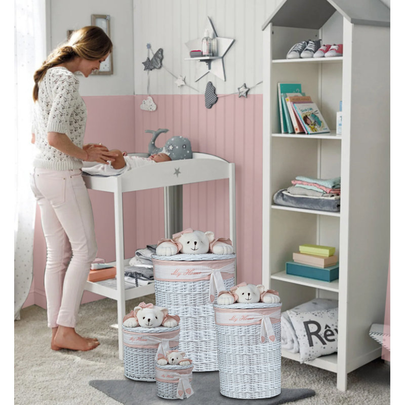Ensemble de 4 paniers en osier Willow Plush