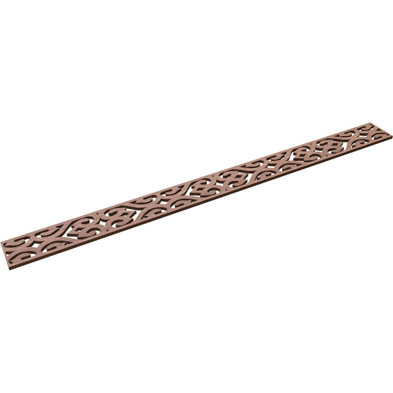 Keene Fretwork Moulding, Walnut, 4" H x 46.375" W x 0.375" D