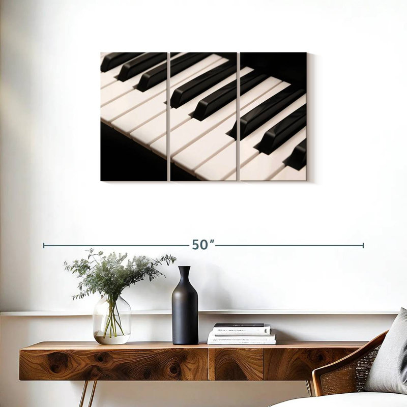 Abarca Notes Of Piano Keys, 20" H x 33" W