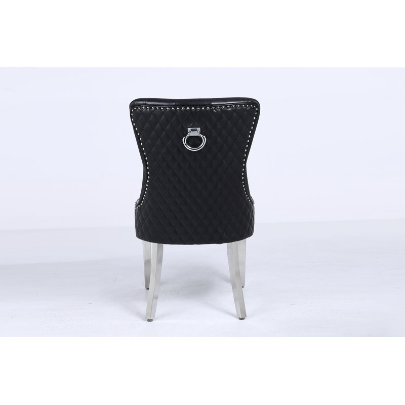 Traub Upholstered Dining Chair, Black