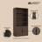 Rivington 79" H x 40.2" W Modern 4-Shelf Bookcase Cabinet in Walnut-116164056