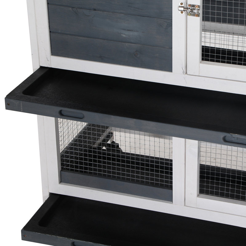 Cage pour animaux grise en bois gris