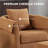 Chenille Swivel Accent Chair with Ottoman-1778469397