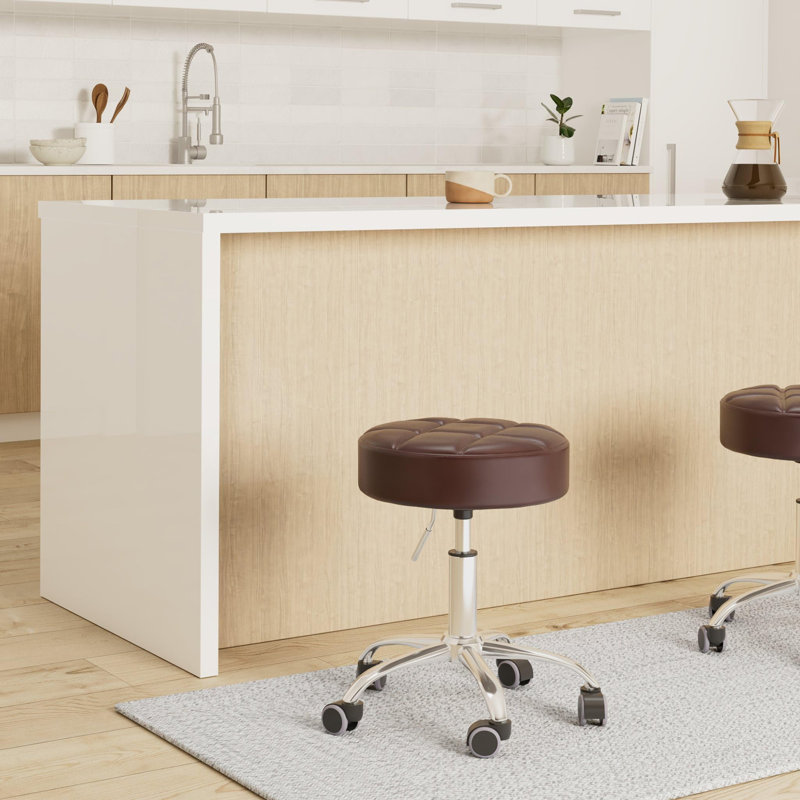 Metal Accent Stool, Brown