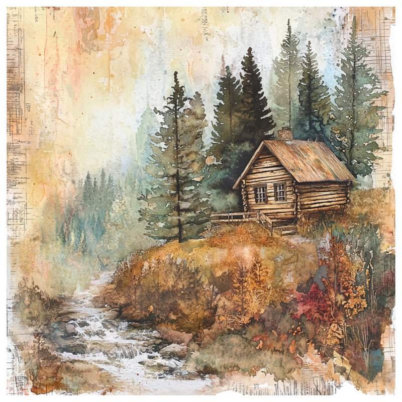 Coussins Rustic Cabin Forest, 18 po x 18 po