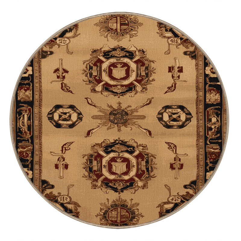 Tapis brun français lavable à la machine