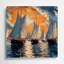 Art mural nautique gris nautique