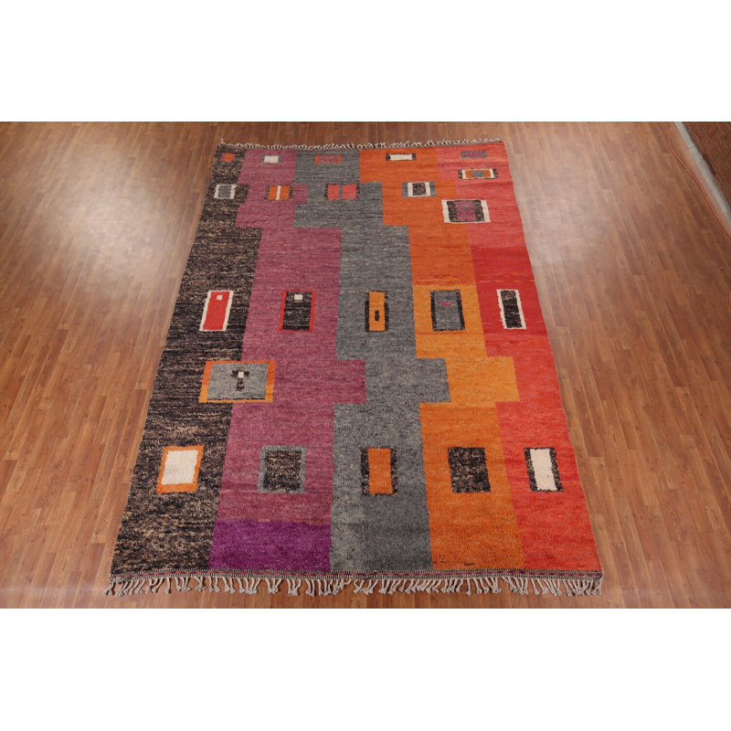 Tapis oriental géométrique marocain 9 x 12