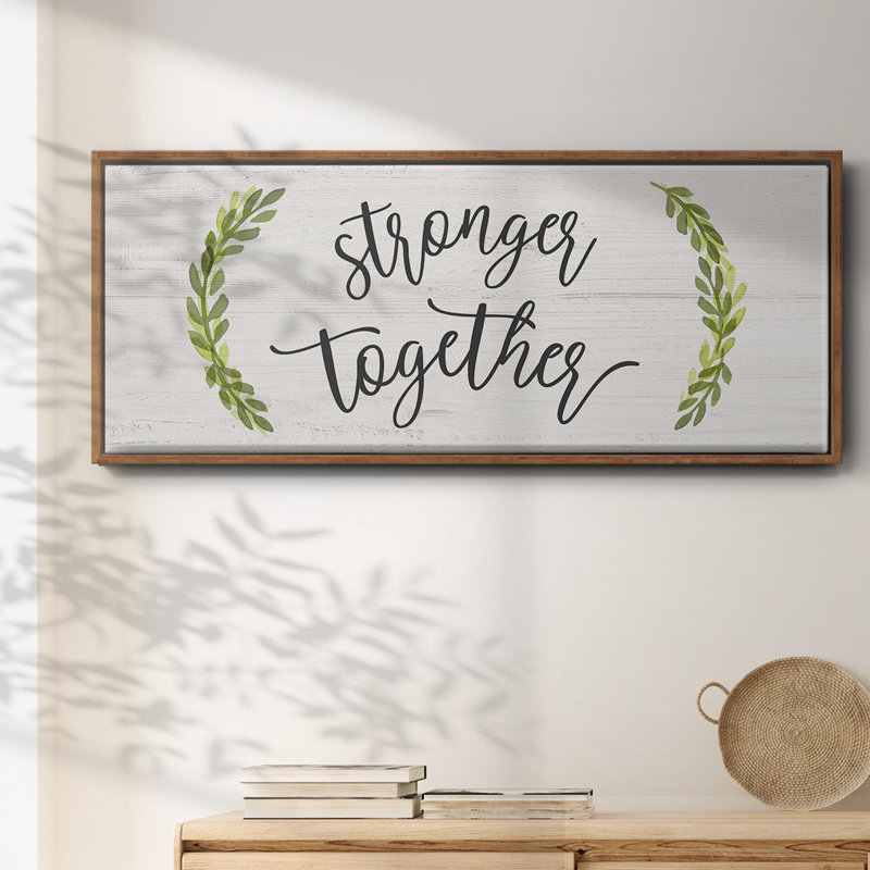 «Stronger Together», toile encadrée, H 8 po x l 20 po