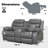 Lacreta Humes Air Leather Recliners Living Room Loveseat With Console-103563020
