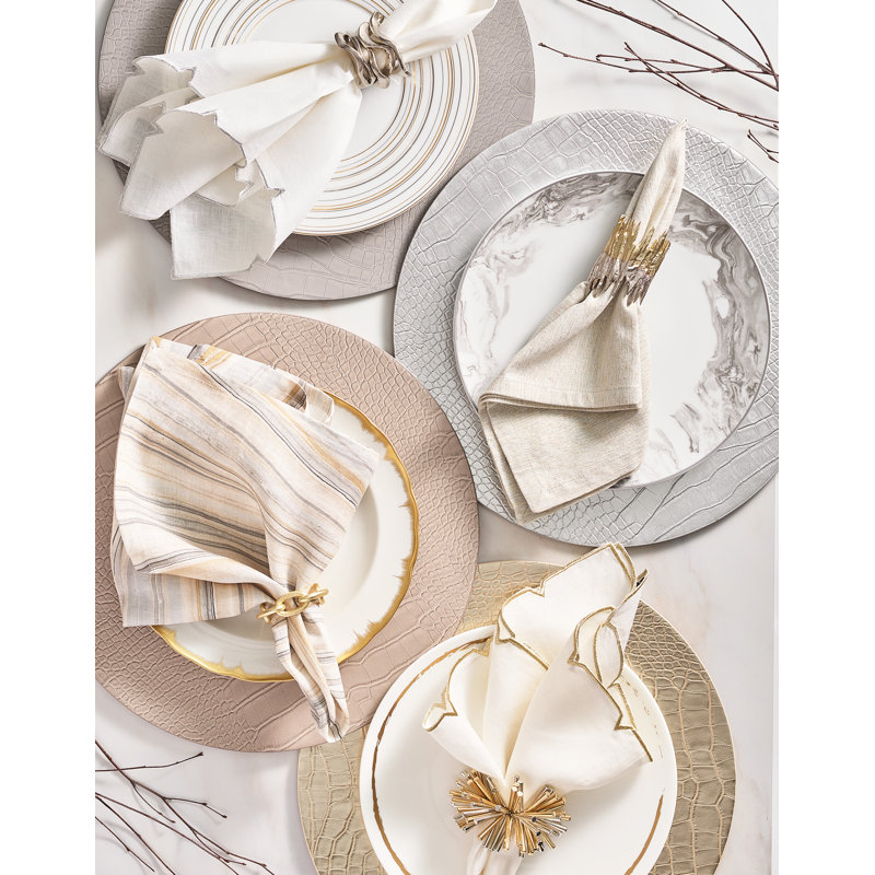 Croco Fringe Napkin Ring