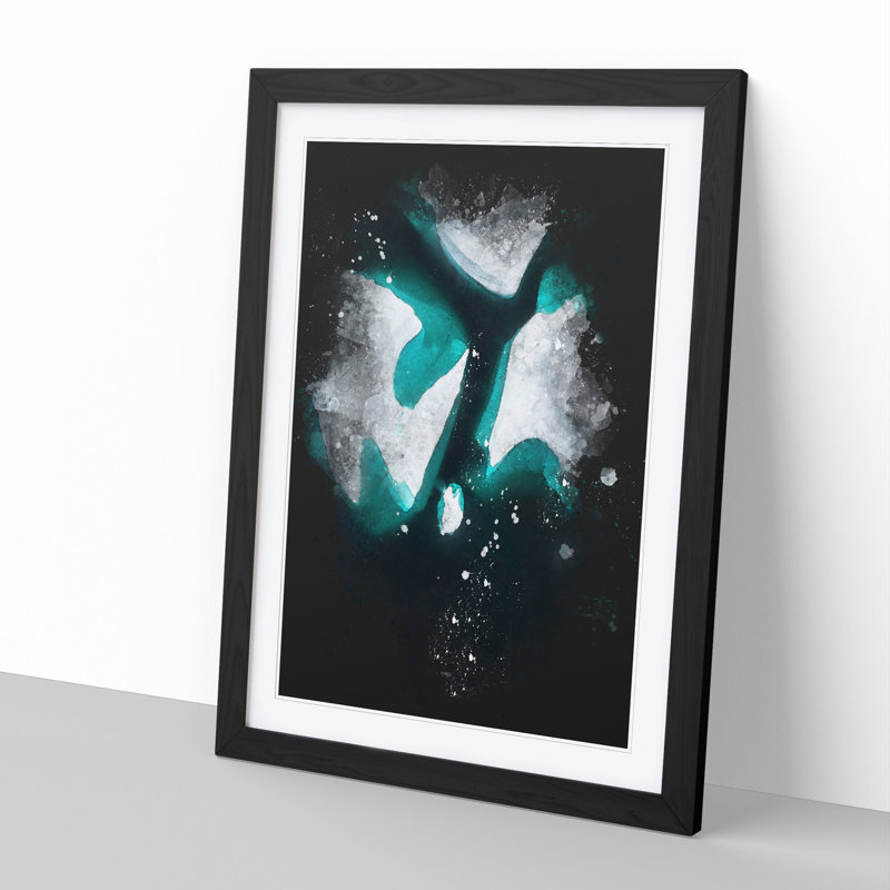 Iceberg in Greenland - Picture Frame Painting, 90cm H x 65cm W x 2cm D, Black