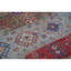 Tapis unique rouge / gris / bleu noué à la main de haute qualité
