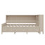 Lit de jour en bois avec tablettes de rangement et 3 tiroirs-107088647