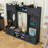 4-in-1 Hall Tree with Drawers, Cabinet, Bench and 7 Hooks-1873137879