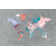 Pattern Map Grey 7 - Wrapped Canvas Print