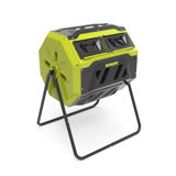 Sun Joe Dual Sliding Chamber, All-Season, OD Tumbling Composter,42 Gal