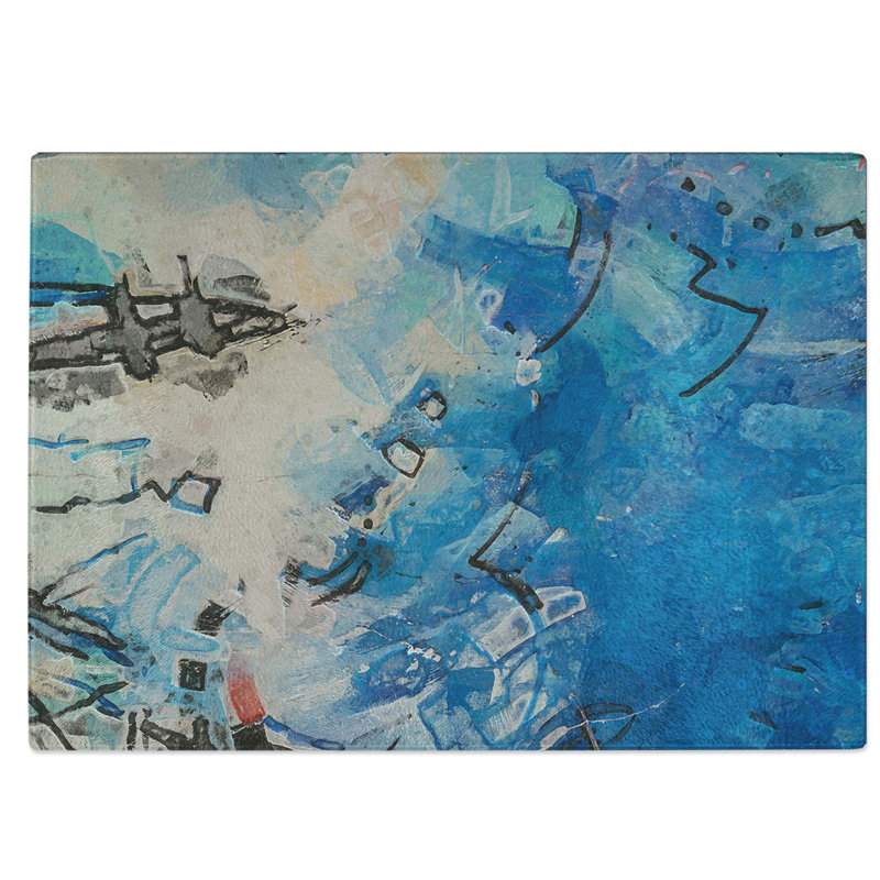 Tempered Glass Art Painting Vol.2 Chopping Board, 39 cm W x 28.5 cm L