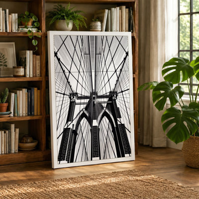 Brooklyn Bridge Ascendant Industrial - Wrapped Canvas