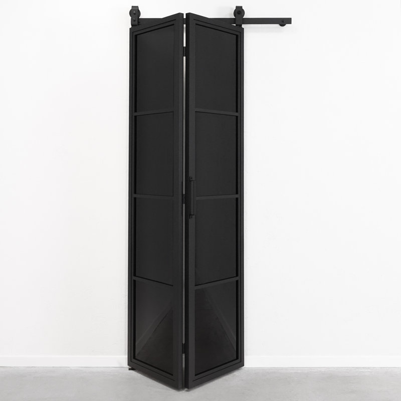 Double Bi-Fold Door With Smoked Glass, Reversible, 1